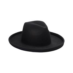 Chapeau en feutre de laine <span class=keywords><strong>tendance</strong></span> <span class=keywords><strong>2022</strong></span>, chapeau Fedora rétro à bord relevé pour femmes, dames, enfants, mode automne-hiver - Product Image 2
