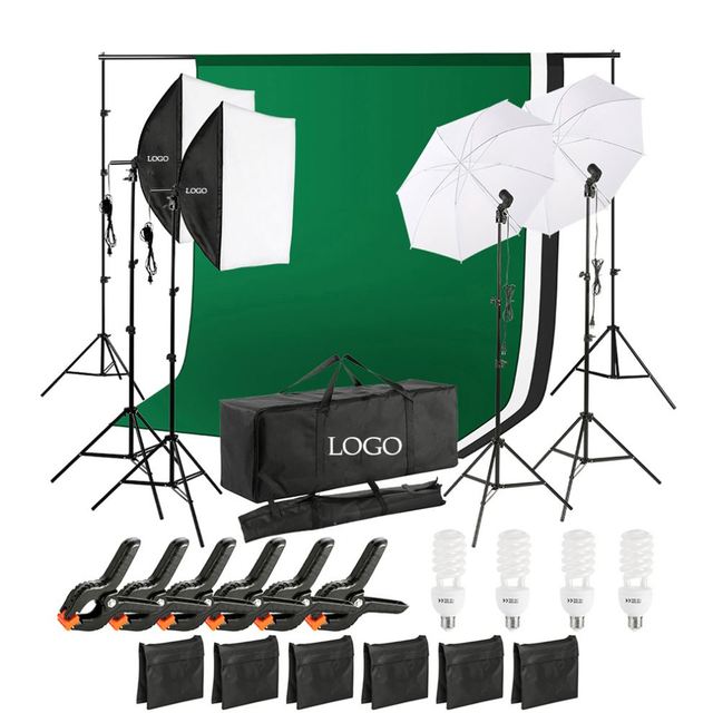 Photo Lighting Studio Whole Kit Backdrop Stand Set Softbox Soft Box for Photograph Video Shooting Livestream Umbrella With Stand