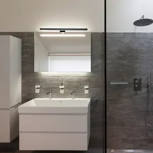 Home 300Mm 5W 4000K Light Fixture Wall Lights Bathroom Vanity Lighting Plastic Black Led Mirror Lamps