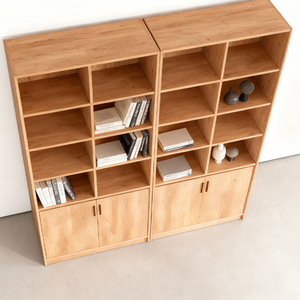 Bibliothèque en <span class=keywords><strong>bois</strong></span> à panneaux plats sans peinture en panneaux de particules modernes Couleur naturelle Étagères professionnelles Meubles multifonctionnels de bureau - Product Image 3