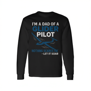 Camiseta de manga larga con diseño de avión en vuelo para papá orgulloso de un piloto de planeador - Product Image 2