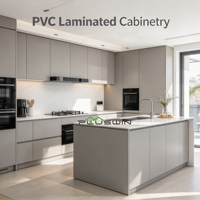 Panneau stratifié en PVC imperméable, surface de couleur unie, facile à nettoyer, résistant à l'usure, pour la fabrication de meubles