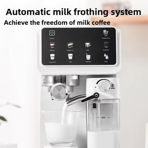 Machine à expresso domestique, pompe 20 bars, haute pression, mousseur automatique, écran tactile LCD intelligent, machine à café intégrée, barista - Product Image 5