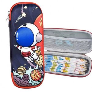 PVC Pencil case Large Capacity Suitable for <b>School</b> Students Custom Different Colors and logo - Product Image 1
