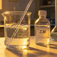 Éthanol de haute pureté 99,5 %, solvant industriel C2H6O, alcool liquide transparent utilisé pour le nettoyage, les usages de laboratoire et commerciaux