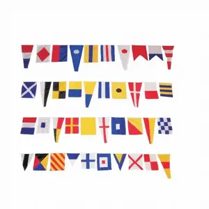Benutzer definierte gestrickte Polyester Bunting Flagge UV-Druck World Counties String Banner Flagge fliegende Flagge
