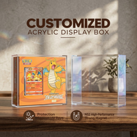 Boîte de présentation en acrylique transparente de qualité supérieure pour Dragonite Dragon's Return Gift Box, étanche, anti-poussière, protection UV, support magnétique N52