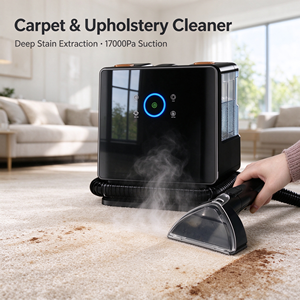 Portable <b>Electric</b> Upholstery <b>Cleaner</b> Handheld Vacuum for Pet Stains & Carpet Deep Cleaning with <b>Brush</b> Heads & Accessories Kit - Product Image 1