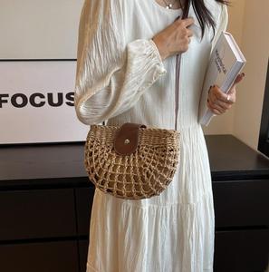 Môi trường tự nhiên phụ nữ bãi biển <span class=keywords><strong>tote</strong></span> phụ nữ mua sắm vai túi bán buôn rơm túi giấy rơm Crossbody Túi - Product Image 3