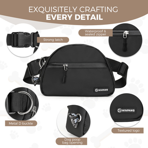 Coowone Hundemama-Tasche mit Kotbeutelspender, verstellbaren Umhängegurten, Zubehör für den Spaziergang mit dem Hund - Product Image 2