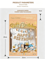 Ensemble de décoration de fête d'anniversaire avec ballons en latex, ballons à l'hélium, adaptés aux fêtes d'enfants, aux fêtes de bébés, aux fournitures de mariage, vente en gros