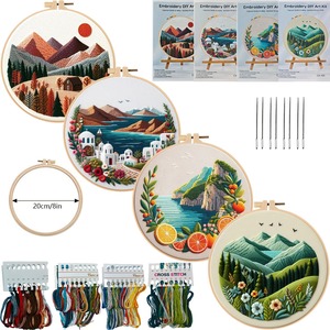 New European Embroidery DIY Material Package Spring and Summer Mountain Coast Series