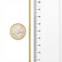 Collier cubain, Chaîne cubaine en or 14 carats, Collier Miami cubain, Collier de mode massif pour femme 3 mm