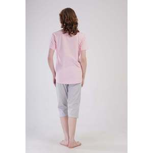 Combinaison de nuit ovale à manches courtes et col rond pour femme, taille XXL - Product Image 1