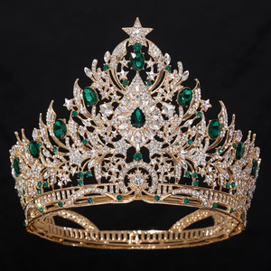 Couronne de Reine de Beauté de Luxe en Alliage pour Mariage, Style Miss Monde Européenne et Américaine, Couronne Complète de Championne - Product Image 6