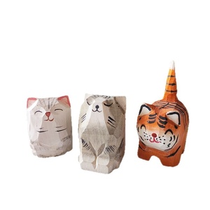 Figuras Decorativas <span class=keywords><strong>de</strong></span> <span class=keywords><strong>Madera</strong></span> Maciza Talladas a Mano con Temática Animal: Gatitos, Cachorros, Tigres, Pequeñas Manualidades <span class=keywords><strong>de</strong></span> Decoración para Escritorio - Product Image 5