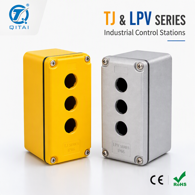 TJ Series IP66 Waterproof Plastic Push Button Control Box ABS 22mm Hole Switch Box for Industrial Control Station