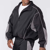 Vente en gros – Nouvelle veste à capuche zippée intégrale pour homme, personnalisée, imprimée, color block, légère, respirante et imperméable, idéale pour l'entraînement automnal