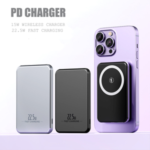 Haute capacité 15W Ultra mince PD22.5W banque d'alimentation rapide sans fil boîtier en aluminium support ABS batterie externe - Product Image 1