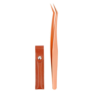 Pince à cils en acier inoxydable antistatique à pointe fine de précision pour greffe de cils, faible MOQ, en promotion - Product Image 4