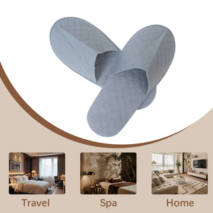 Chinelos de Hotel Personalizados com Logo em Microfibra Cinza, Solado Antiderrapante de 5mm em EVA para Quartos de Hotel 5 Estrelas - Product Image 5