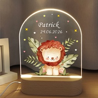 Veilleuse USB personnalisée pour bébé et enfant, lampe avec nom personnalisé, décoration de chambre d'enfant, chambre de nouveau-né, décoration de la maison, souvenir d'anniversaire, cadeau