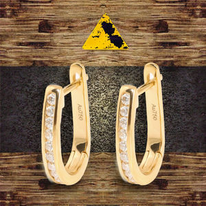 Élégantes boucles d'oreilles créoles empilables en or massif 10 carats avec diamants moissanite, design vintage personnalisé, pour tous les jours - Product Image 3