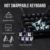 Aula WIN68 HE Keyboard Magnetik dengan Sakelar Efek Hall yang Dapat Disesuaikan, Keyboard Kompak Berkabel 65% yang Dapat Ditukar Saat Beroperasi (Hot-Swappable)
