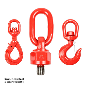 360 °   Gancho Giratorio de Acero Forjado de Grado 80, Cadena de Elevación de Alta Resistencia para Grúas, Herrajes de Aparejo - Product Image 1