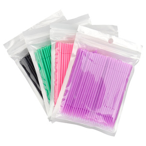 Brosses micro-brosses pour cils greffés et cotons-tiges pour le retrait des cils, 100 pièces/sac, brosse de retrait pour cils greffés - Product Image 1