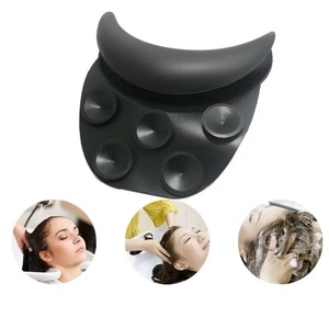 Almohada Moderna Negra de Cuero PU para Salón de Belleza con Soporte de Espuma para Lavacabezas - Product Image 2