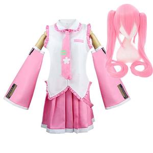 Disfraz de <span class=keywords><strong>Cosplay</strong></span> de Halloween Set Completo Anime <span class=keywords><strong>Sakura</strong></span> Cherry Rosa Miku para Mujeres y Chicas IDOL-001 - Product Image 1