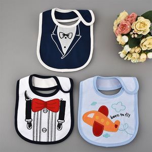 Verstellbarer Hakens ch laufen verschluss Unisex Infant Lätzchen Neugeborene Babys 100% Baumwolle Wasserdichtes Baby Lätzchen OEM Service verfügbar - Product Image 2