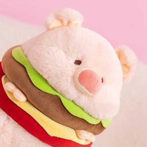 Yingii ODM OEM rosa Hamburger maiale peluche ASTM CPSIA animale da fattoria bambola di peluche <span class=keywords><strong>per</strong></span> <span class=keywords><strong>bambini</strong></span> cartone animato simpatico maiale giocattoli di compleanno - Product Image 4