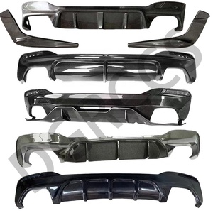 Para BMW Serie 5 G30: Alerón de fibra de carbono, labio delantero, difusor trasero, cubierta de espejo, rejilla, cubierta de volante y aleta de tiburón. - Product Image 4