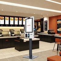 KFC Restaurant Kiosque de terminal de paiement de commande en libre-service sans espèces à écran tactile 21.5/32 pouces