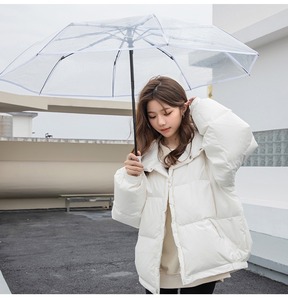 Paraguas de Boda de 21 Pulgadas con Impresión Personalizada, Diseño Moderno, POE Transparente, Paraguas de Lluvia Plegable de 3 Secciones, OEM, Control Automático, Paraguas Transparentes para la Lluvia - Product Image 5
