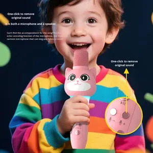 Microphone dynamique cardioïde sans fil pour enfants, machine à chanter pour l'éducation précoce, jouet pour bébé fille, karaoké - Product Image 6
