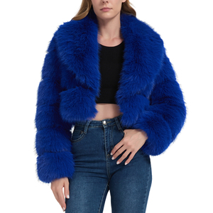 Manteau court en fausse fourrure pour femme, style européen et américain, nouvelle collection automne/hiver 2026, avec bordure en fourrure - Product Image 3