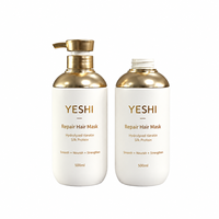 Bouteille de shampoing et d'après-shampoing en or électroplaqué 300ml 500ml, emballage cosmétique rond en PET avec pompe, vente en gros, logo personnalisé OEM