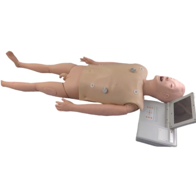 Intelligent ACLS Training Manikin With CPR Intubation ECG Defibrillation and Pacing IV Injection