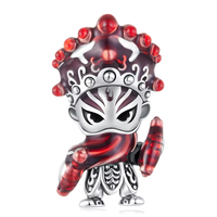 Perle de charme en argent sterling S925 à la mode, motif danse Yingge, style chinois Wu Song, perle lâche à enfiler pour DIY