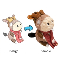 Peluche âne mignonne personnalisée, jouet en peluche super doux, anti-stress, Kawaii, cadeau de Saint-Valentin, décoration de chambre, vente en gros OEM ODM