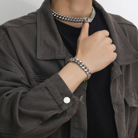 Collier chaîne cubaine en acier inoxydable de haute qualité, unisexe, simple, hip-hop, chaîne à maillons en or et argent, bijoux pour hommes et femmes
