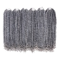 Vente en Gros Cheveux pour Tresses Afro Kinky Twist Goddess Faux Locs Cheveux à Torsader Cheveux Synthétiques Mèches pour Tresses Africaines 18 Pouces