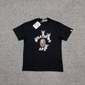 Camiseta <span class=keywords><strong>de</strong></span> Doble Cara con Diseño <span class=keywords><strong>de</strong></span> Cabeza <span class=keywords><strong>de</strong></span> Mono <span class=keywords><strong>de</strong></span> Dibujos Animados, Resistente a la Inflación, Mezcla <span class=keywords><strong>de</strong></span> Algodón y Lino Puro, 230g, Corte Holgado, Moderna, para Parejas - Product Image 3
