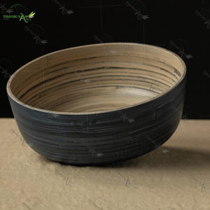 Product Handmade Natural Thanh Nam Arts <b>Bamboo</b> <b>Bowl</b> Set High Quality Customized Shape/Color for Kitchen - Product Image 4
