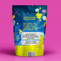 Sachet alimentaire réutilisable personnalisé en PE, imprimé, avec fermeture éclair, scellé et facile à ouvrir, pour aliments pour bébés, bonbons, noix et collations