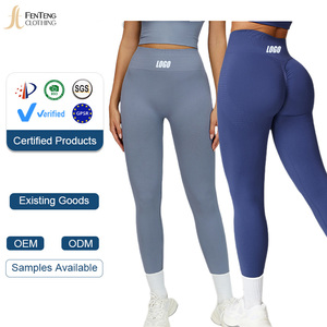 Leggings da Yoga a Vita Alta per Donna Under Lulu, con Effetto Push-Up, Fascia in Vita a Costine, Controllo Pancia, per Corsa e Palestra - Product Image 2