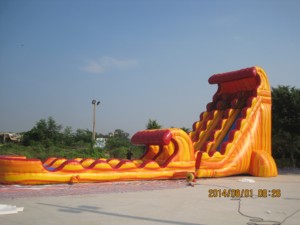 <b>Inflatable</b> flame style <b>water</b> <b>slide</b> for kids' commercial party rental - Product Image 3